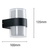 Modern Cylinder 6W 12W Plastic Led Wall Light Decorative Lighting