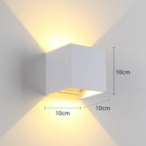 Square up and Down White Porch Wall Lights