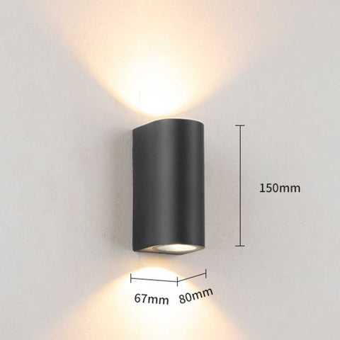 GU10 base 6WX2 Up and Down Wall Lamp