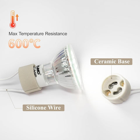 GU10 Base Socket with Wire Maximum 250V 300W Ceramic Lamp Holder