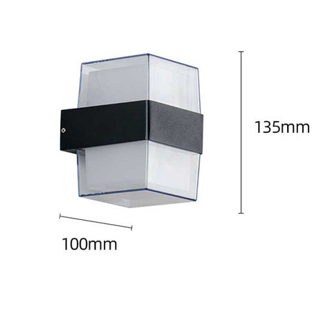 Modern Square 6W 12W Plastic Led Wall Light  Decorative Lighting