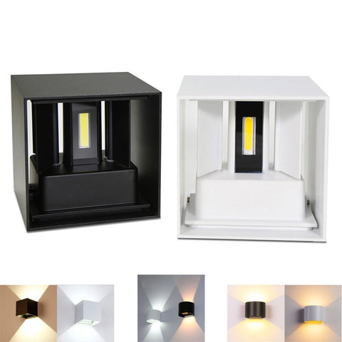 Square up and Down White Porch Wall Lights