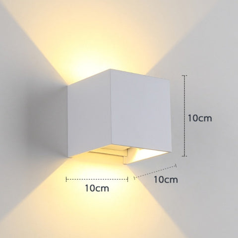 Square up and Down White Porch Wall Lights