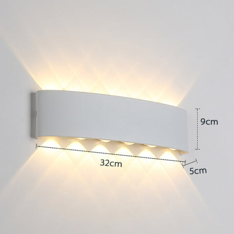 Up and Down 6W 8W 12W Waterproof White Wall Lamp Light Mounted