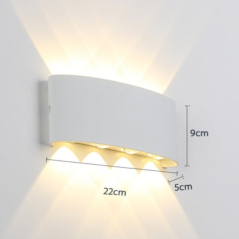 Up and Down 6W 8W 12W Waterproof White Wall Lamp Light Mounted