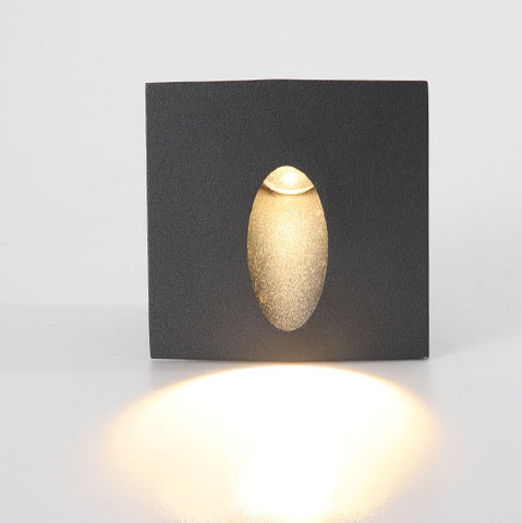 Recessed Square Step Wall Lamp 3W 86X86X50mm